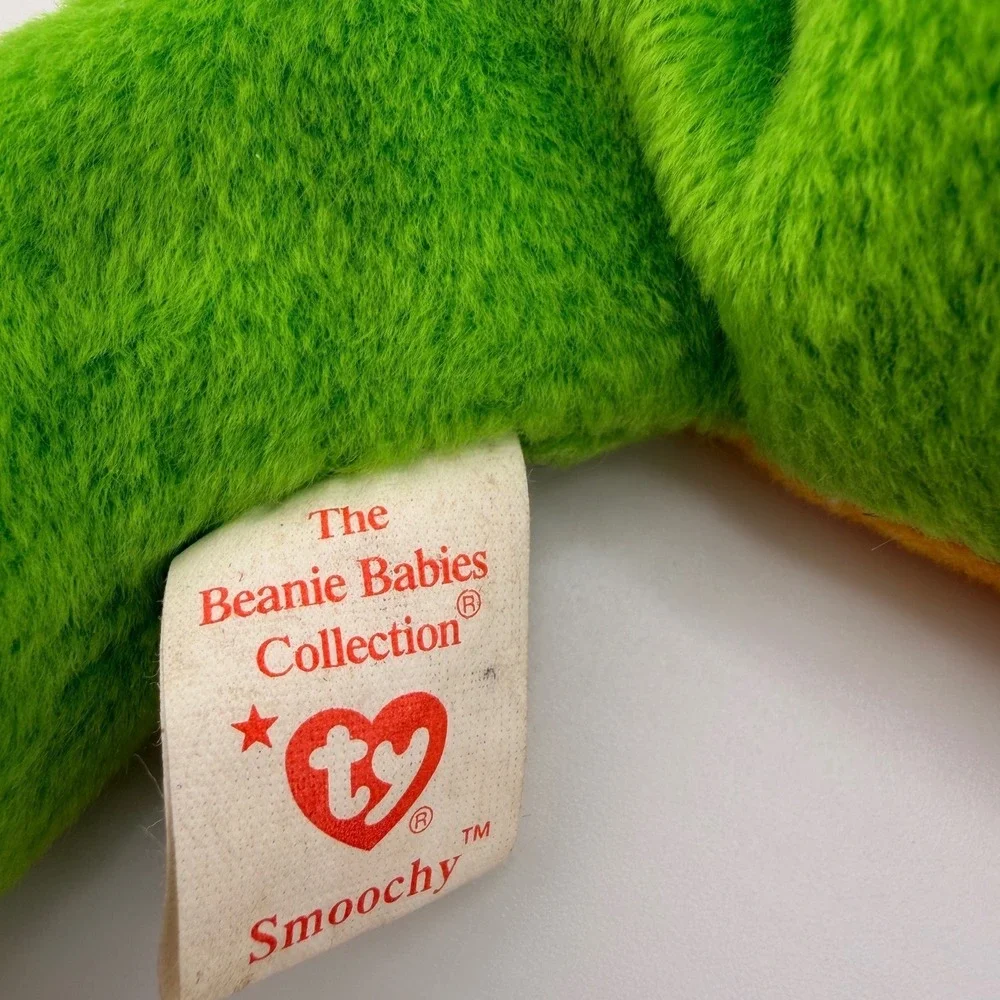 Ty Beanie Babies Smoochy the Frog OS Green Retro Y2K Plush Vintage Toy‎